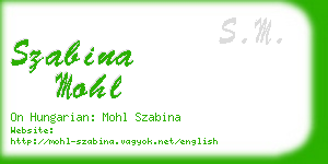 szabina mohl business card